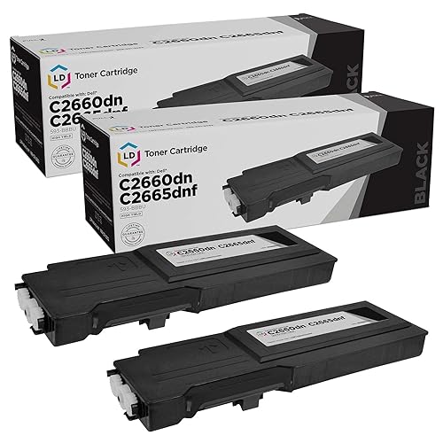 LD Products Compatible Toner Cartridge Replacement for Dell 593-BBBU Extra High Yield (Black, 2-Pack Set) for use in Dell Color Laser C2660dn & Color