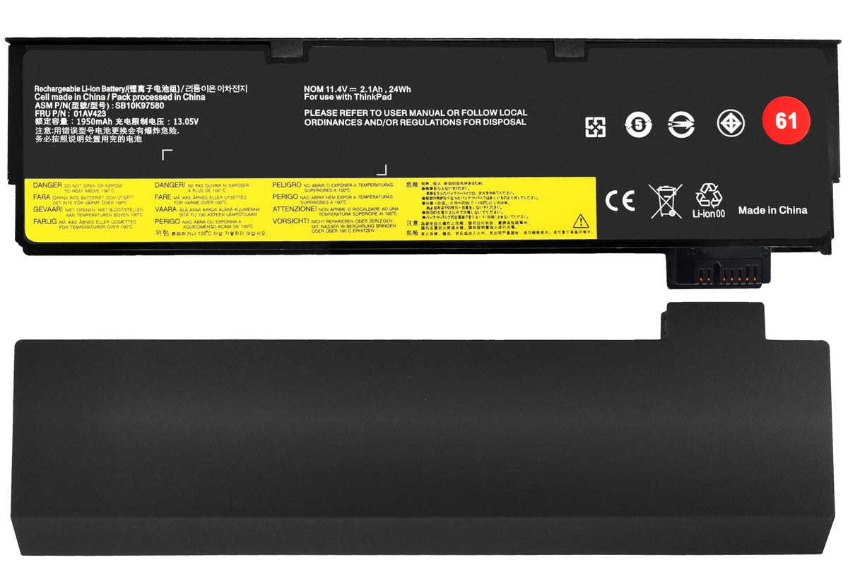 01AV423 T470 T580 Laptop Battery Replacement for ThinkPad T480 T570 P51S P52S A475 A485 TP25 A275 T470 T580 Series 01AV423 SB10K97580 01AV425