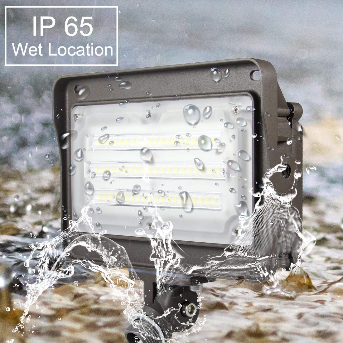 kadision LED Flood Light Outdoor 50W, 6500LM (200W HPS/MH Equiv.) 5000K Daylight, Waterproof Knuckle Mount LED Outdoor Flood Lights for Garden Porch