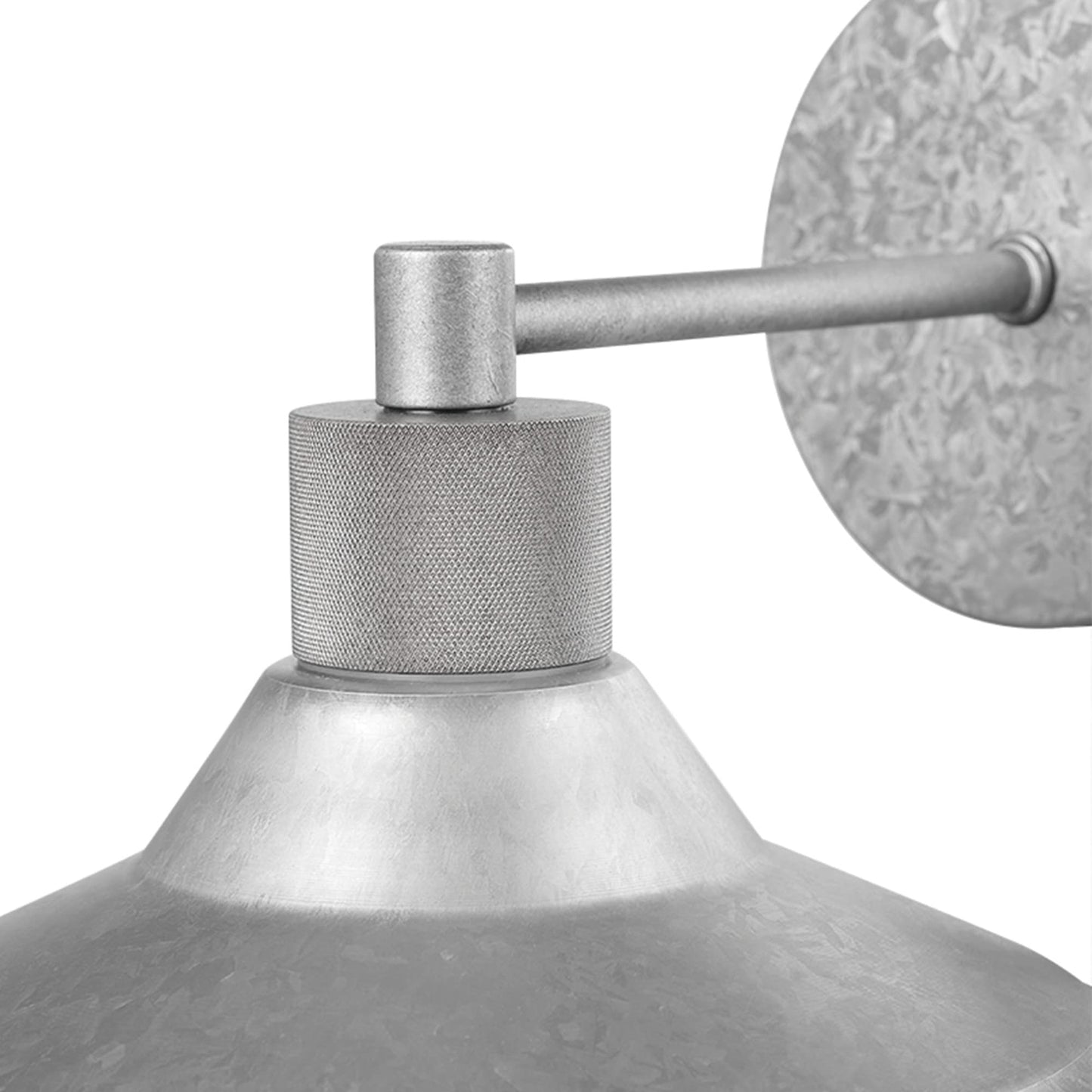 Globe Electric 44840 Sutton Outdoor/Indoor Wall Sconce, Galvanized Metal, Textured Socket Detail, Bulb Not Included
