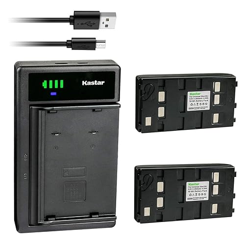 Kastar 2-Pack Battery and Smart USB Charger Compatible with JVC BN-V11U BN-V12U BN-V14U BN-V15U BN-V18U BN-V20U BN-V22U BN-V24U BN-V25U BN-V400U
