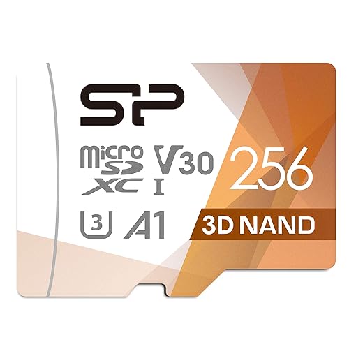 Silicon Power 256GB Micro SD Card U3 SDXC Up to 100MB/s High Speed Memory Card with Adapter for Nintendo-Switch, Cams and Drones
