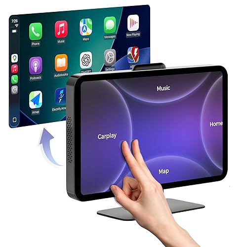 KALOS PAD Wireless Carplay Screen for Car 4K Dash Cam, 9" Carplay & Android Auto Car Stereo, with 1080p Backup Camera, BOE LCD/Mirror Link/Gesture