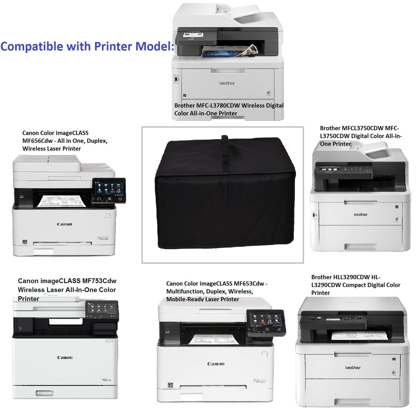 Heavy Duty Antistatic Water-Resistant Nylon Fabric Printer Dust Cover Sleeve,Compatiable With Canon Color imageCLASS MF656Cdw/MF753Cdw/MF653Cdw