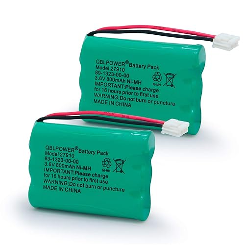 QBLPOWER 27910 Cordless Phone Battery Rechargeable Compatible with Vtech 89-1323-00-00 AT&T E1112 E2801 TL72108 Motorola SD-7501 RadioShack 23-959