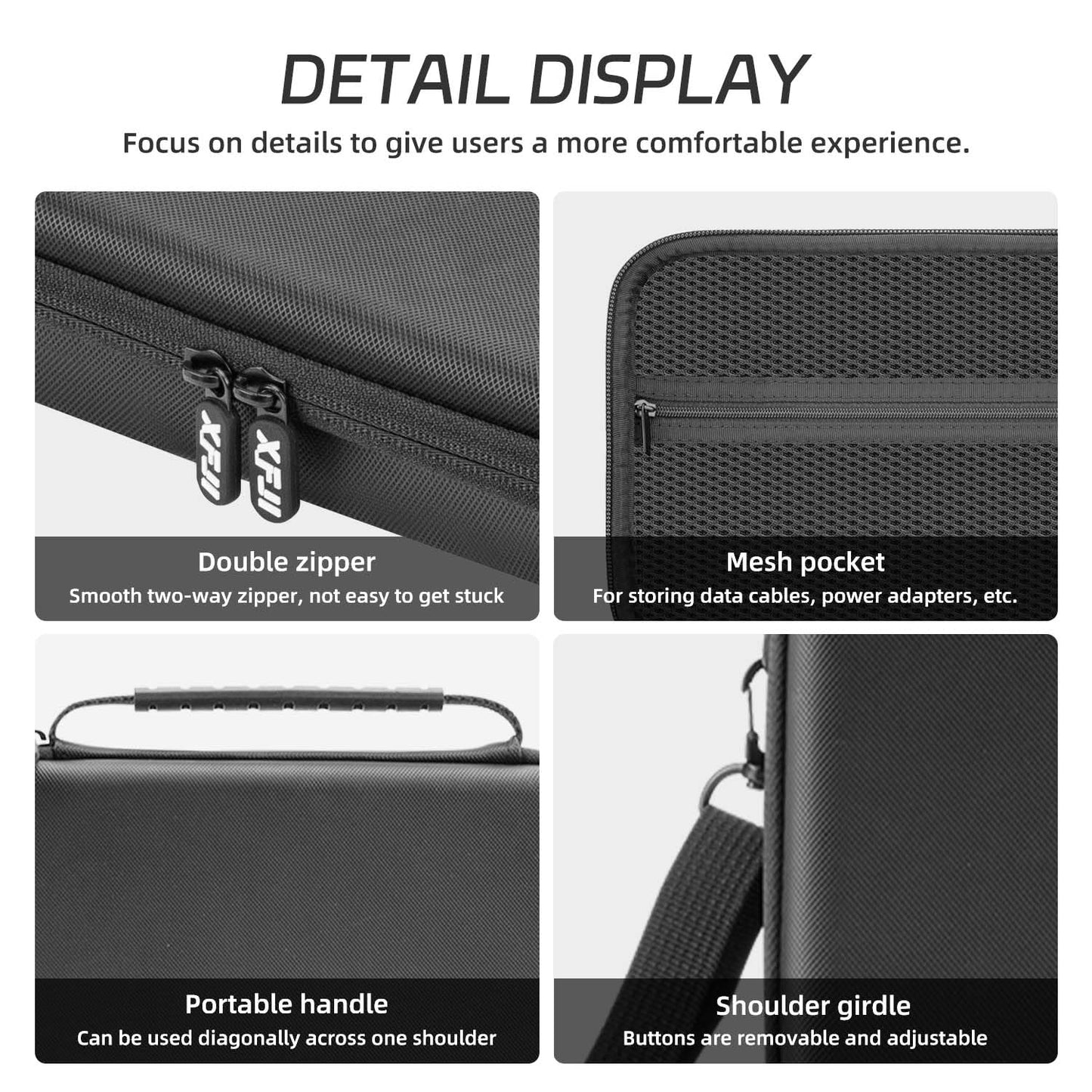 NUUBAGOOT Portable Case Waterproof Bag Charger Battery Base Selfie Stick Storage Handbag for DJI Osmo Action 5 PRO 4 3 Camera Accessories
