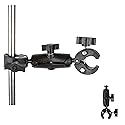 Double Clamp Camera Mount Bracket,Monitor Magic Socket Arm w/1/4"-20 Ball Head for Desk Photo Studio Light Stand, Photography Reflector, Photo Boom