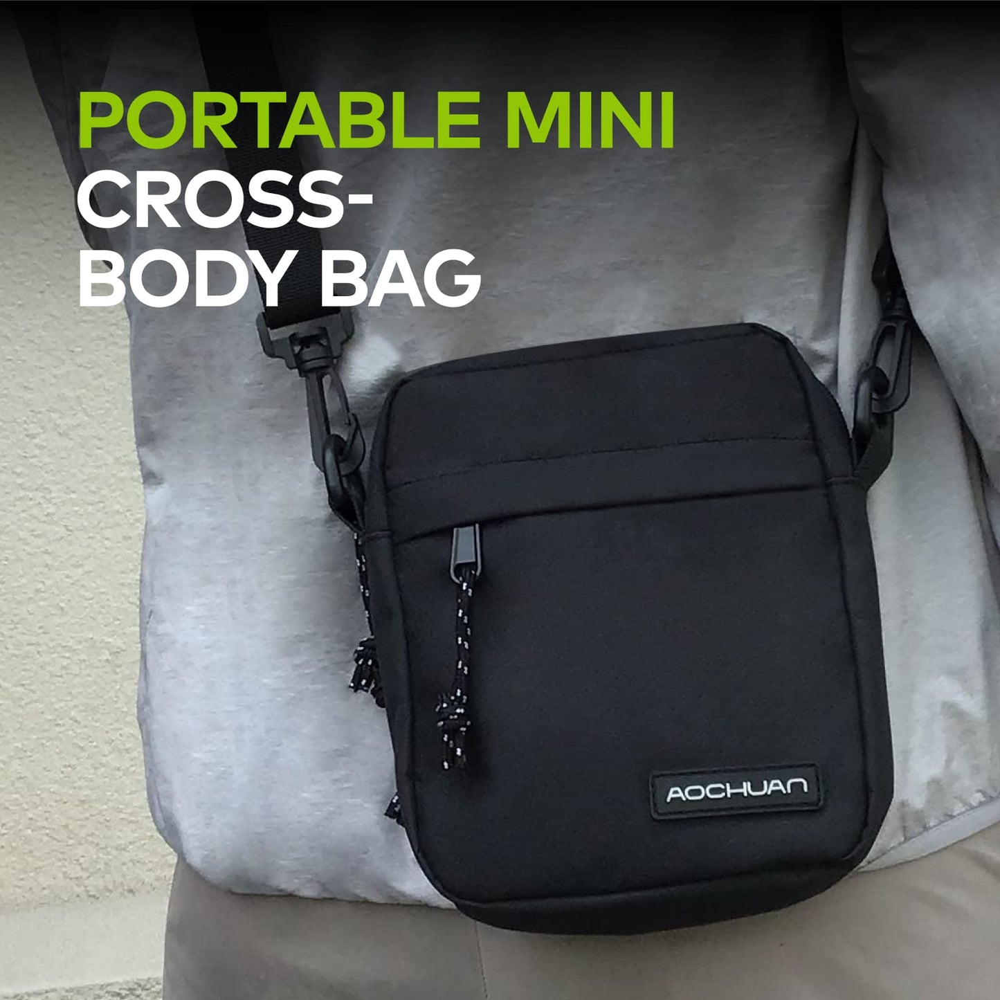 AOCHUAN B20 Camera Bag Gimbal Storage Sling Bag for Camera, Lens, 3-Axis Gimbal Stabilizer & Camera Accessories, with Compartment Insert, Mesh