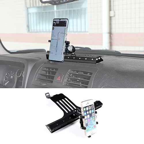 PIUGILH Car Instrument Panel Track Mobile Phone Holder Trim for Hummer H3 2005-2009 Central Control Air Vent Multifunctional Mobile Phone