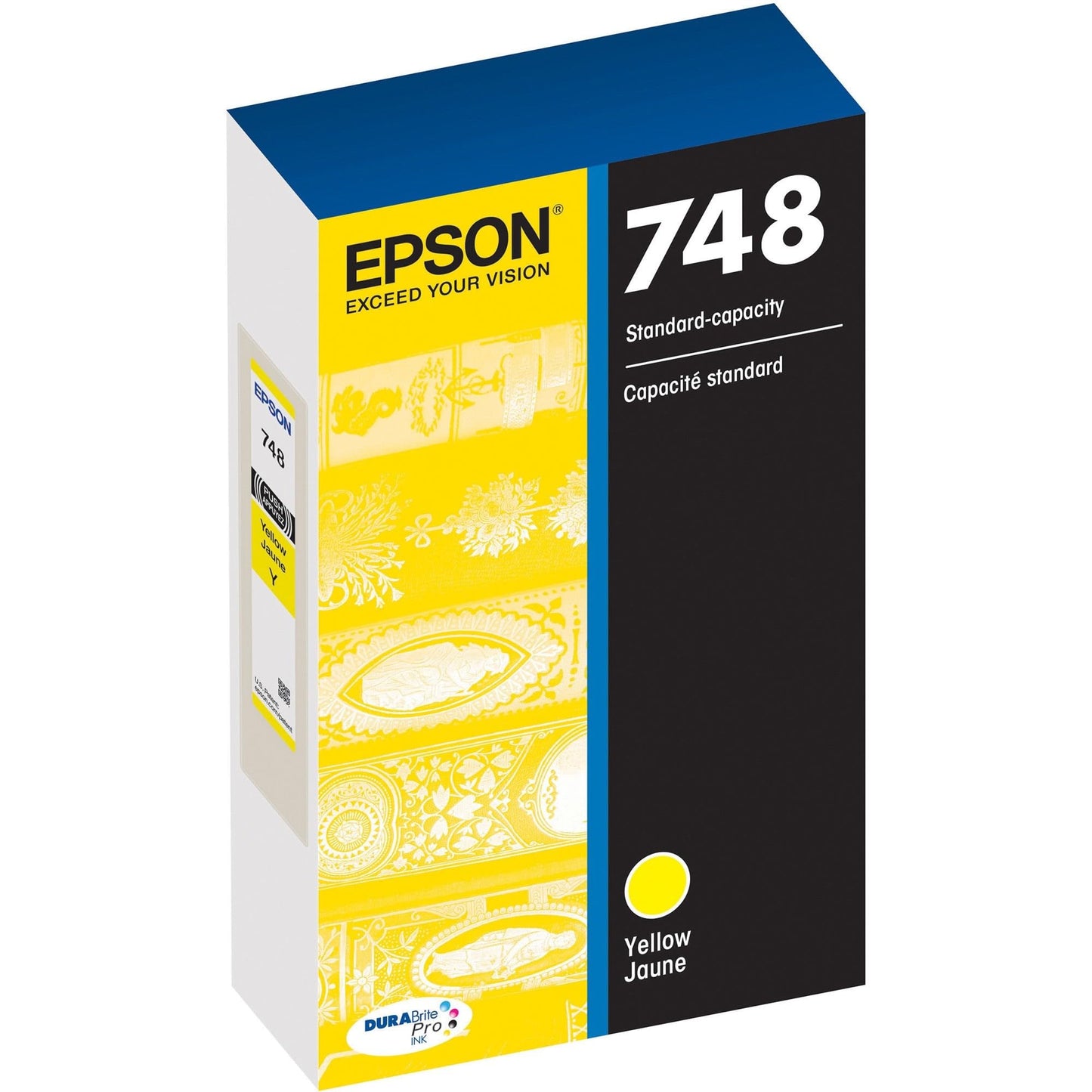 Epson 748 DURABrite Pro Ink Standard Capacity Yellow Cartridge (T748420) Works with Workforce WF-6530, WF-6590, WF-8590, WF-6090, WF-8090