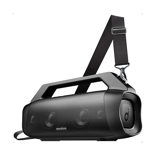 Soundcore Anker Motion Boom Plus IP67 Outdoor Speaker with 80W Stereo Sound, Black