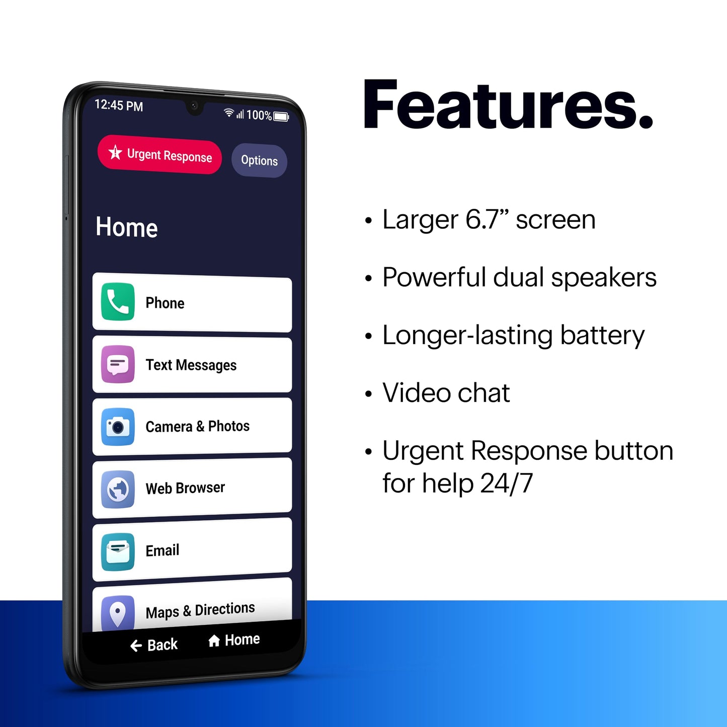 LIVELY Jitterbug Smartphone for Seniors, No SIM Needed, Smart4