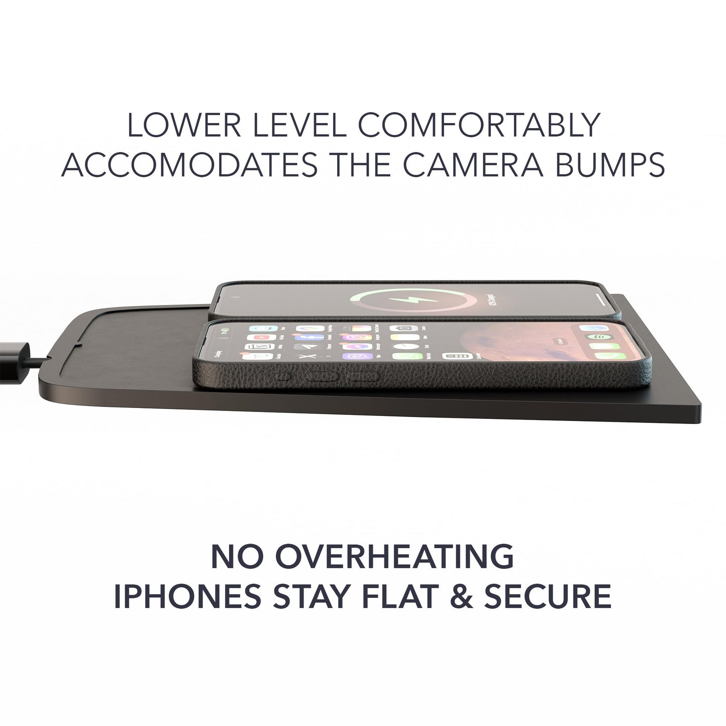 TWRAPS Dual Wireless Charging Pad for Ford Mustang Mach-E 2021-2026, Center Console Phone Charger for iPhone 14 15 16 17 Including Pro & Max