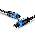 BlueRigger Toslink - Digital Optical Audio Cable - 25FT - (Fiber Optic Cable, in-wall CL3 Rated, 24K Gold-Plated) S/PDIF Digital Audio Optical Cable