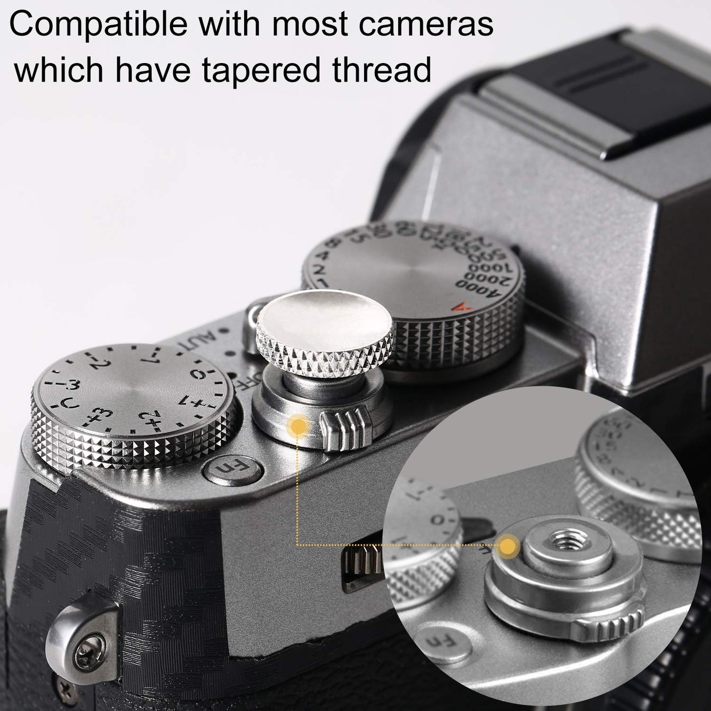 Soft Shutter Release Button, High-end Pure Copper Camera Shutter Button (3 Pack)