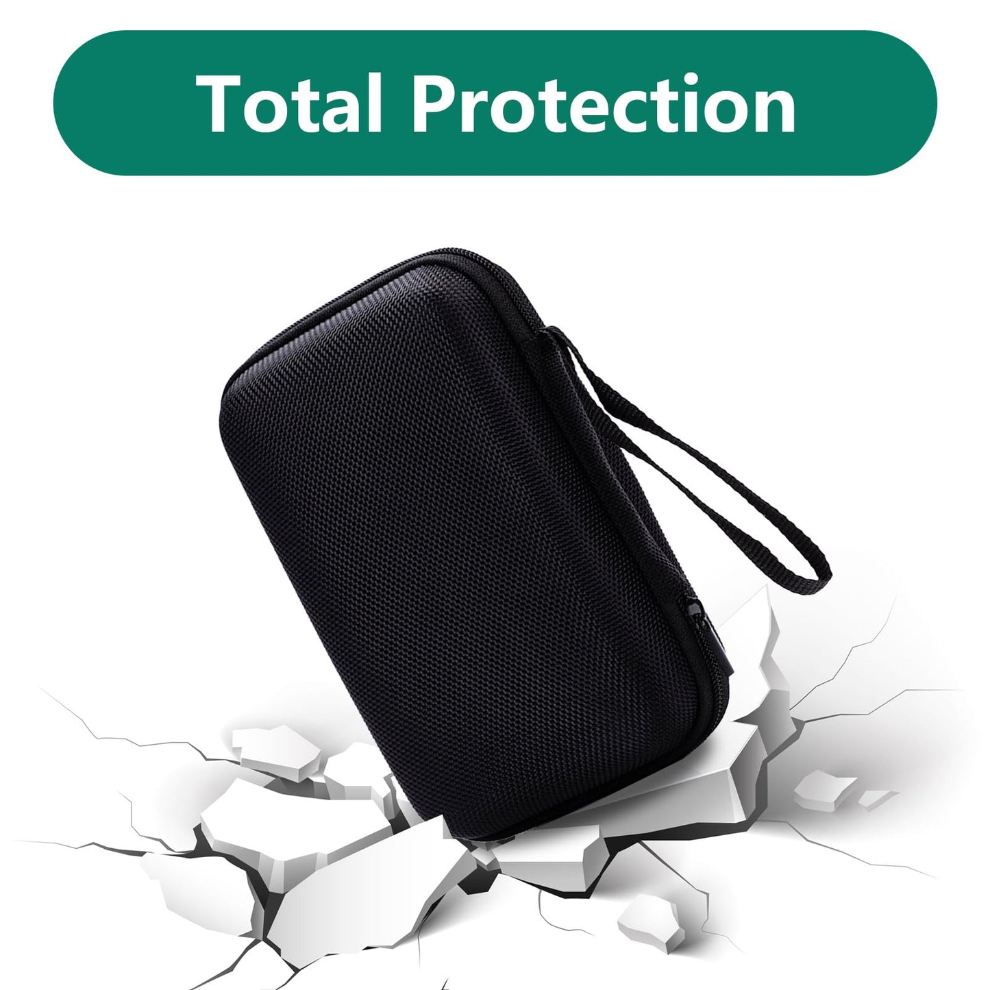 Verbstel External Hard Drive Portable Carrying Case Digital Gadget Case Waterproof Black