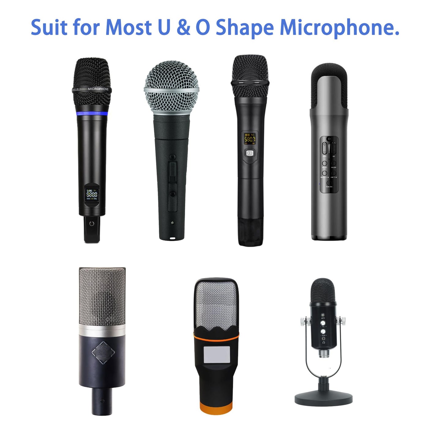 Zettokete Microphone Cover Pop Filter 400 PCS, Disposable Mic Cover with Individual Packing, Microphone Protector Suit for Most Handheld Microphones