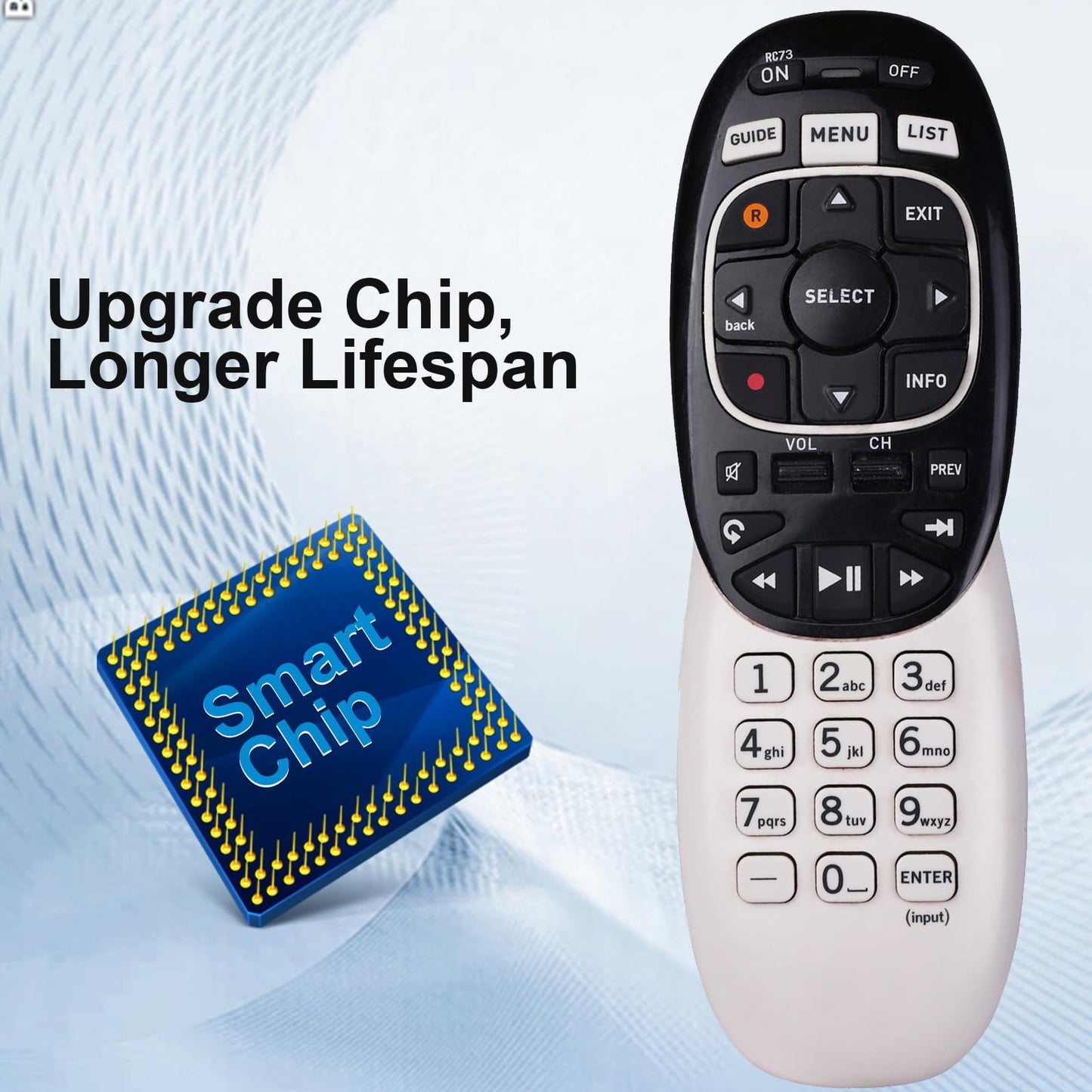 New RC73 Universal IR Replacement Remote Control Compatible with DIRECTV HR54 C61 Mode Replaces RC72 RC71