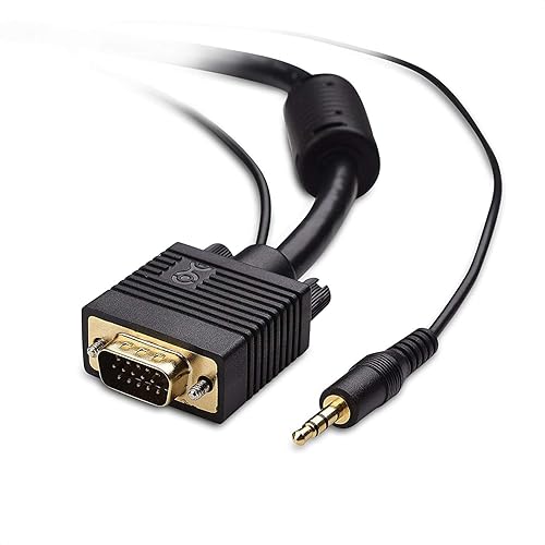 Cable Matters VGA Cable with Audio (SVGA Monitor Cable with 3.5mm Stereo Audio) 6 Feet