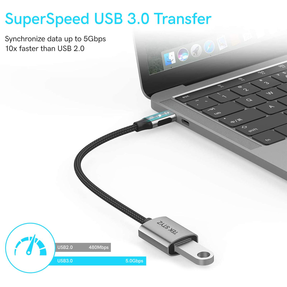 Tek Styz USB-C USB 3.0 Adapter Works for Samsung Galaxy A11 OTG Type-C/PD Male USB 3.0 Female Converter. (5Gbps)