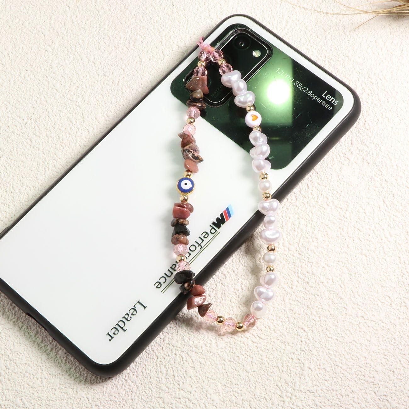 SKIRIFLA Evil Eye Phone Charm Strap, Evil Eye Phone Lanyard Crystal Strap, Cute Beaded Charm Aesthetic,Beaded Chain Preppy Charms Kawaii Keychain -21