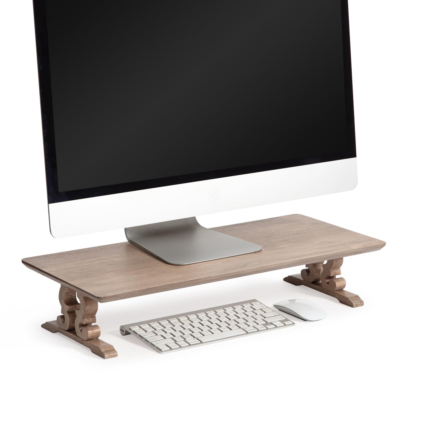 Anji Mountain Monitor Stand - Desktop Organizer & Laptop Riser, Ergonomic Monitor Riser, Space-Saving Monitor Stand for Desk, Durable Construction