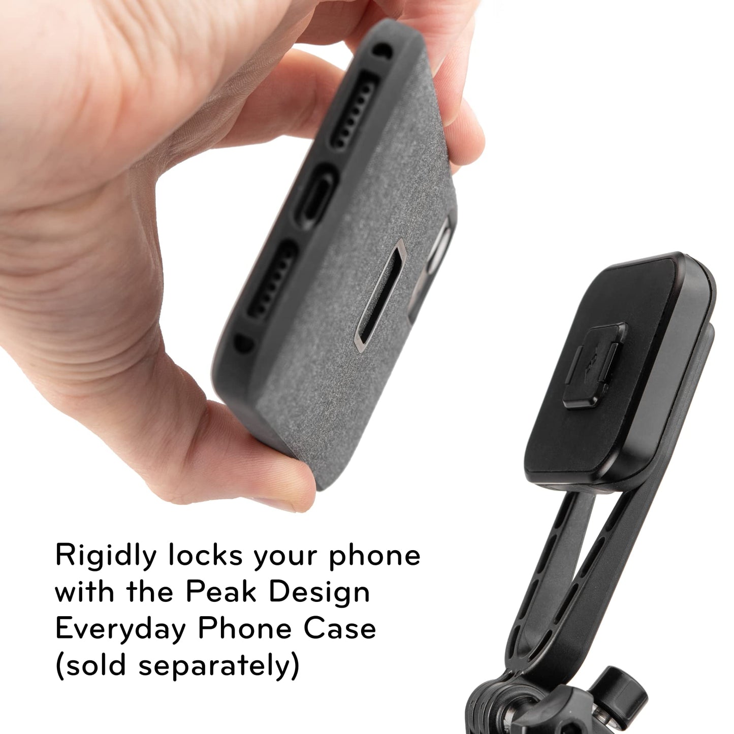 Peak Design Mobile Creator Kit, Black, Aluminum Body, SlimLink Connects to Peak Design Mobile Cases, MagSafe Compatible, Minimalist Design, Phone
