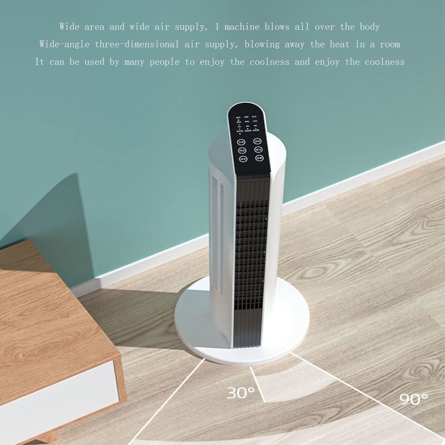 Standing Floor Fans Wide Angled Oscillation 14h Timer Tower Fan with Remote Indoor Standing Fans (800mm) (900mm)