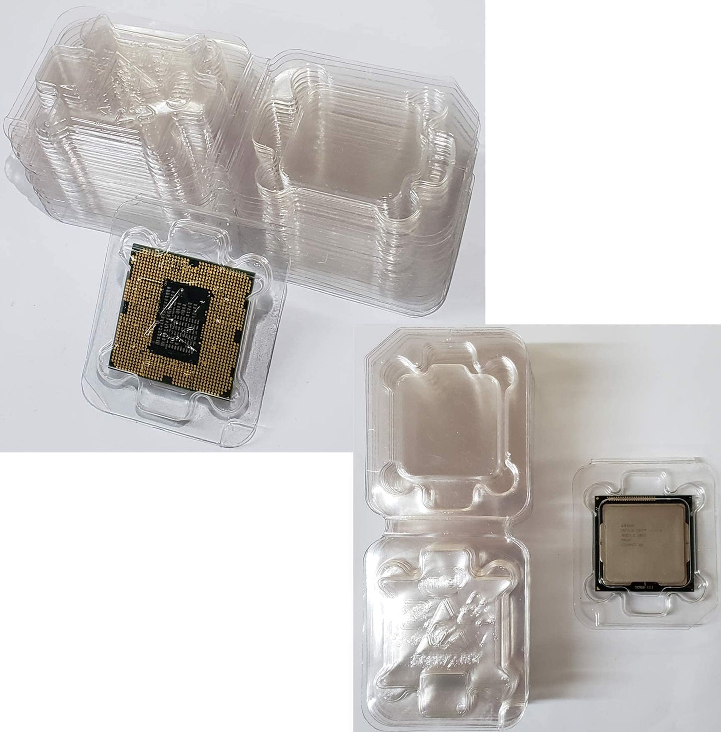 20PCS Computer CPU Case Tray Packaging Clamshell for Intel LGA775 LGA1150/1151/1155 /1156 i3 i5 i7 CPU Protector Cover