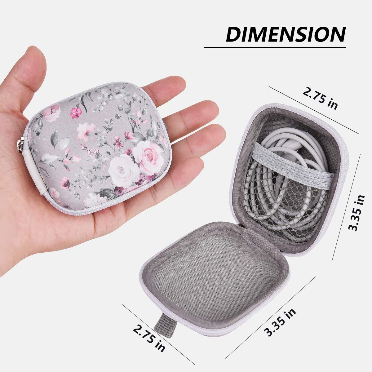 Earbud Case, AIRSPO Airpods 4 Case Airpods Pro 3rd Generation Galaxy Buds 4/3/FE Earphone Organizer Carrying Case Small Storage Bag Hard EVA
