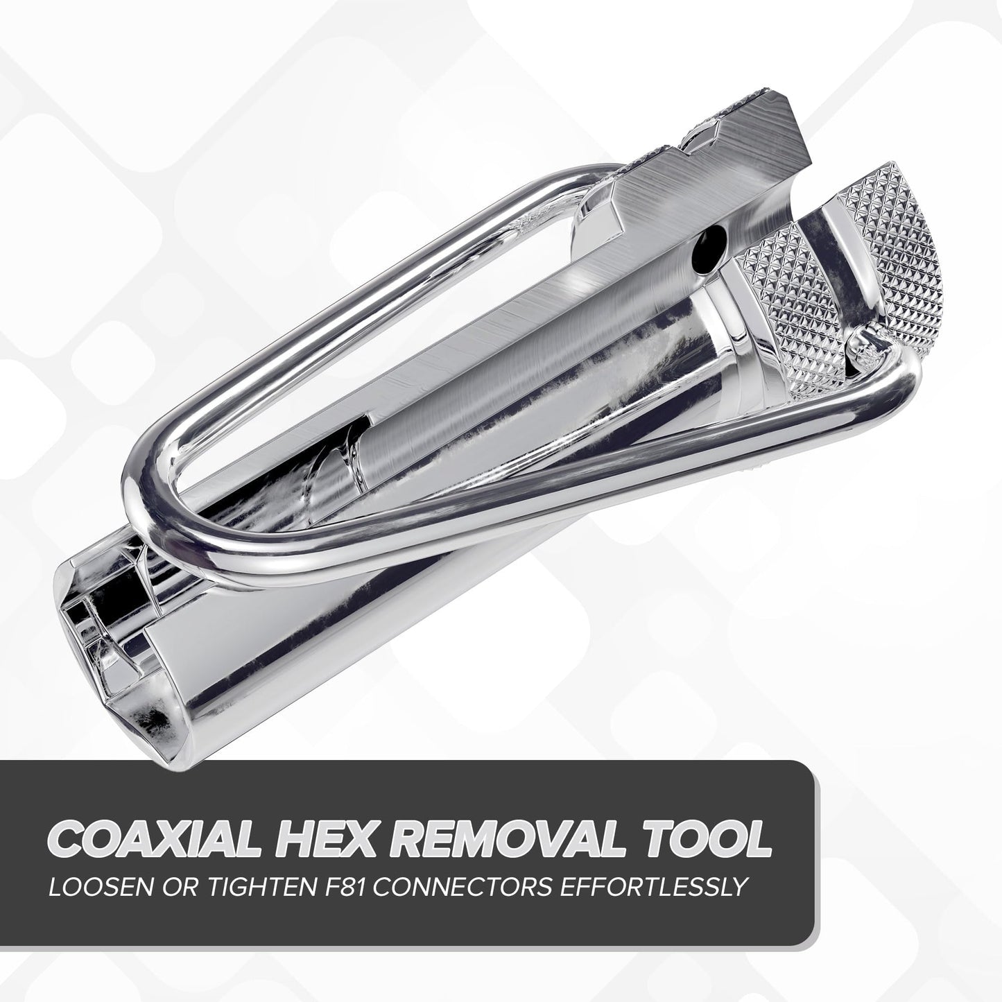 THE CIMPLE CO Coaxial Cable Wrench and Security Key - Coax Shield Adapter Tool for Filter Removal, Tightening and Loosening F-Connectors