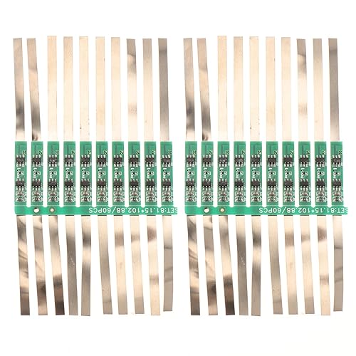 AEDIKO 20pcs 1S 3.7V 4A 18650 Charger PCB BMS Protection Board with Solder Belt for Li-ion Lithium Battery Cell