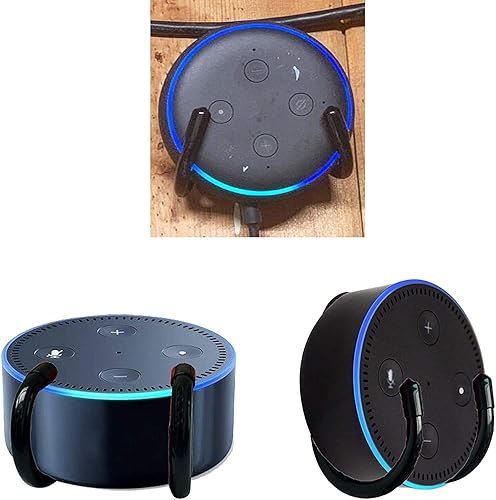 Pmsanzay 1 Pack Adjustable Metal Wall Mount Stand Holder for Echo Dot (1st, 2nd, 3rd Gen) - No Echo Included - No Drilling