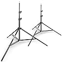 EMART 8.5 Ft Light Stand for Photography, 2 Pack Portable Photo Video Lighting Tripod for Speedlight, Flash, Softbox, Strobe, Camera, Selfie