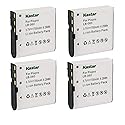 Kastar 4X Battery Replacement for VJIANGER 4K Digital Camera, 4K WiFi Digital Camera, 1080P Camcorder, 1080P Video Camera, 4K Vlogging Camera