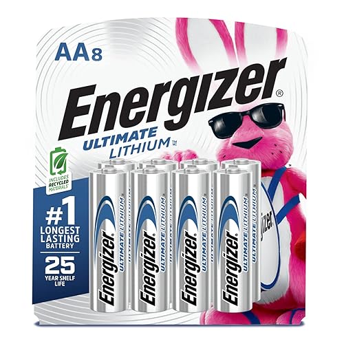 Energizer Ultimate Lithium AA Batteries (8 Pack), 1.5V Lithium Double A Batteries