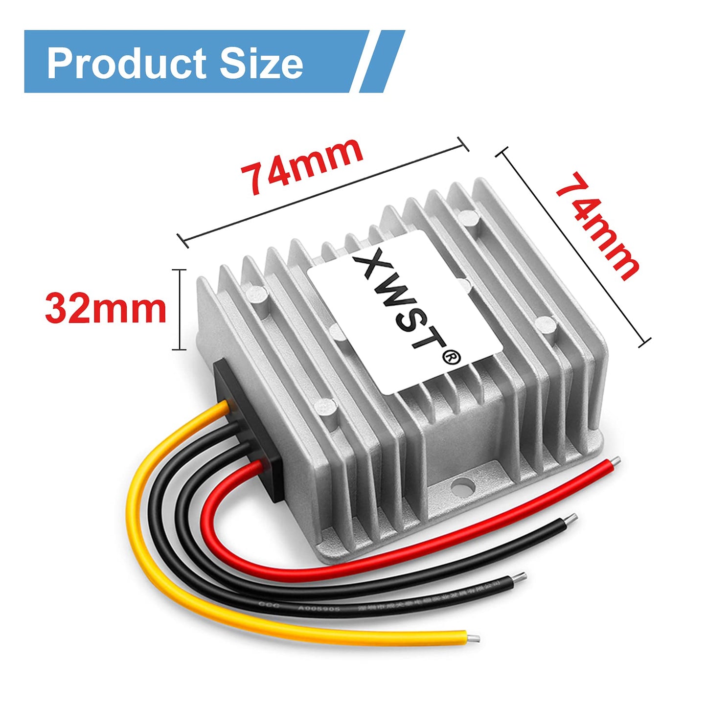 DC 12V Step Up to 24V 12A 288W Boost Power Converter DC Voltage Regulator Boost Converter Waterproof Module Transformer (12V-24V-12A)