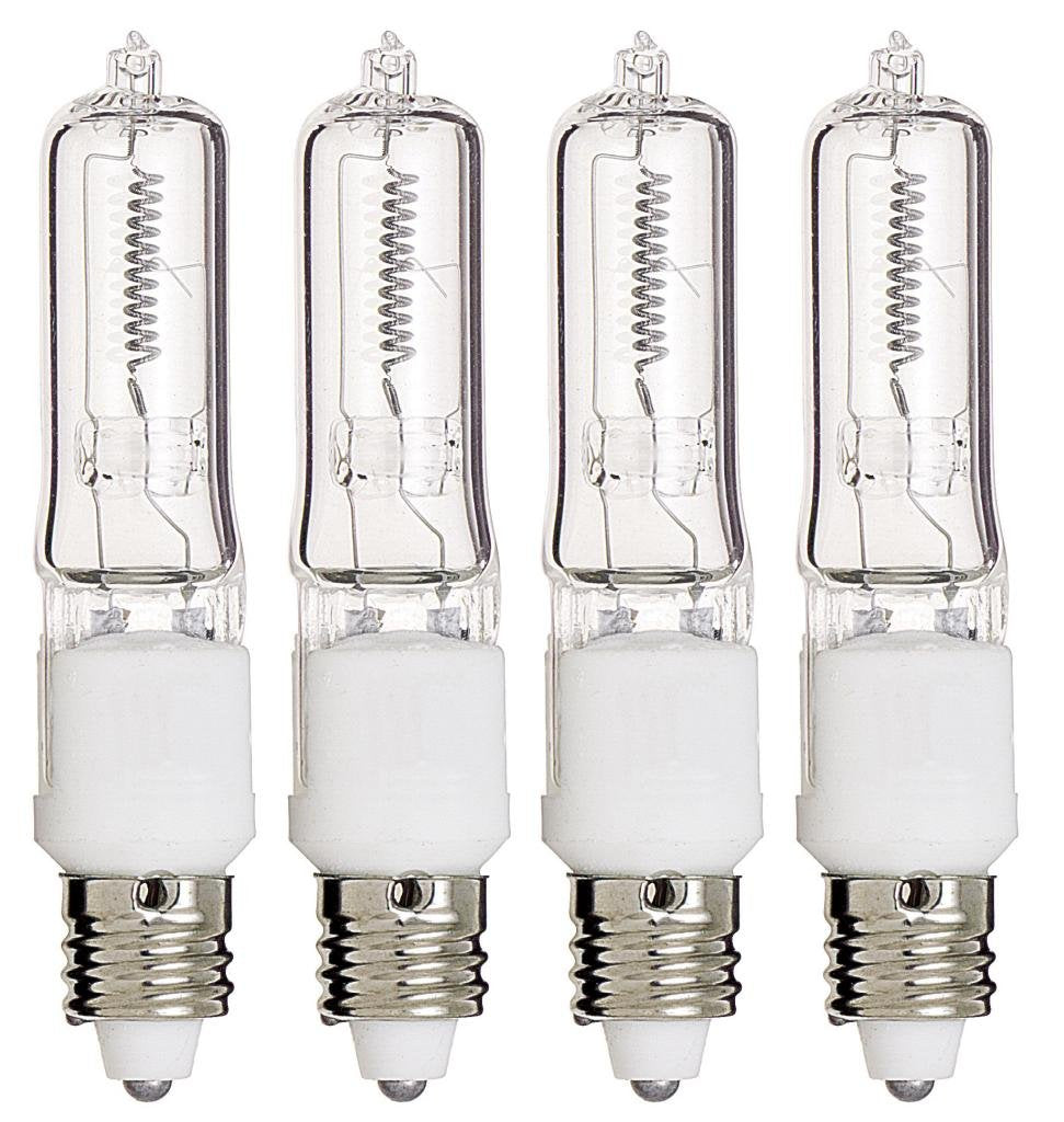 KOR Q250CL/MC 250 Watt JD T4 E11 Mini Candelabra Base Light Bulbs, 4-Pack
