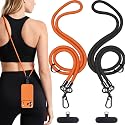 KaKuLan Phone Lanyard, 2 Pack Anti-Theft Cell Phone Neck Strap with Premium Metal Buckles & Tether Tabs, Universal Phone Strap for iPhone & Android