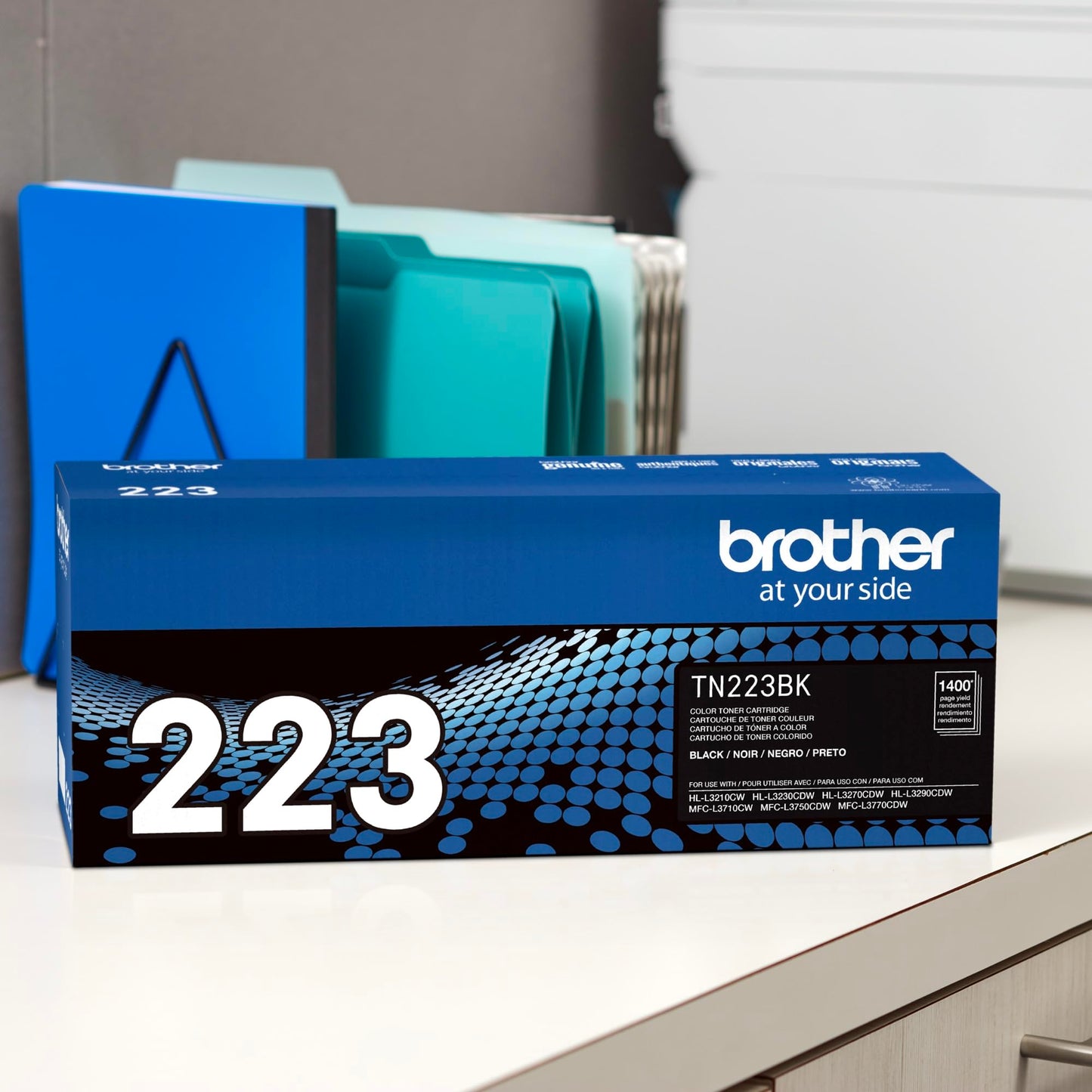 Brother Genuine TN223BK, Standard Yield Toner Cartridge, Replacement Black Toner, Page Yield Up to 1,400 Pages, TN223, Amazon Dash Replenishment