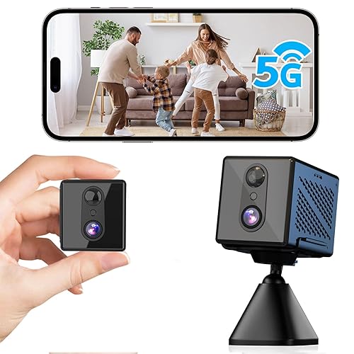 2026 Upgraded 4K Security Camera, 5GHz WiFi Indoor Camera, Free Cloud Storage, Home Security Camera with Night Vision, Motion Sensor, Long Battery