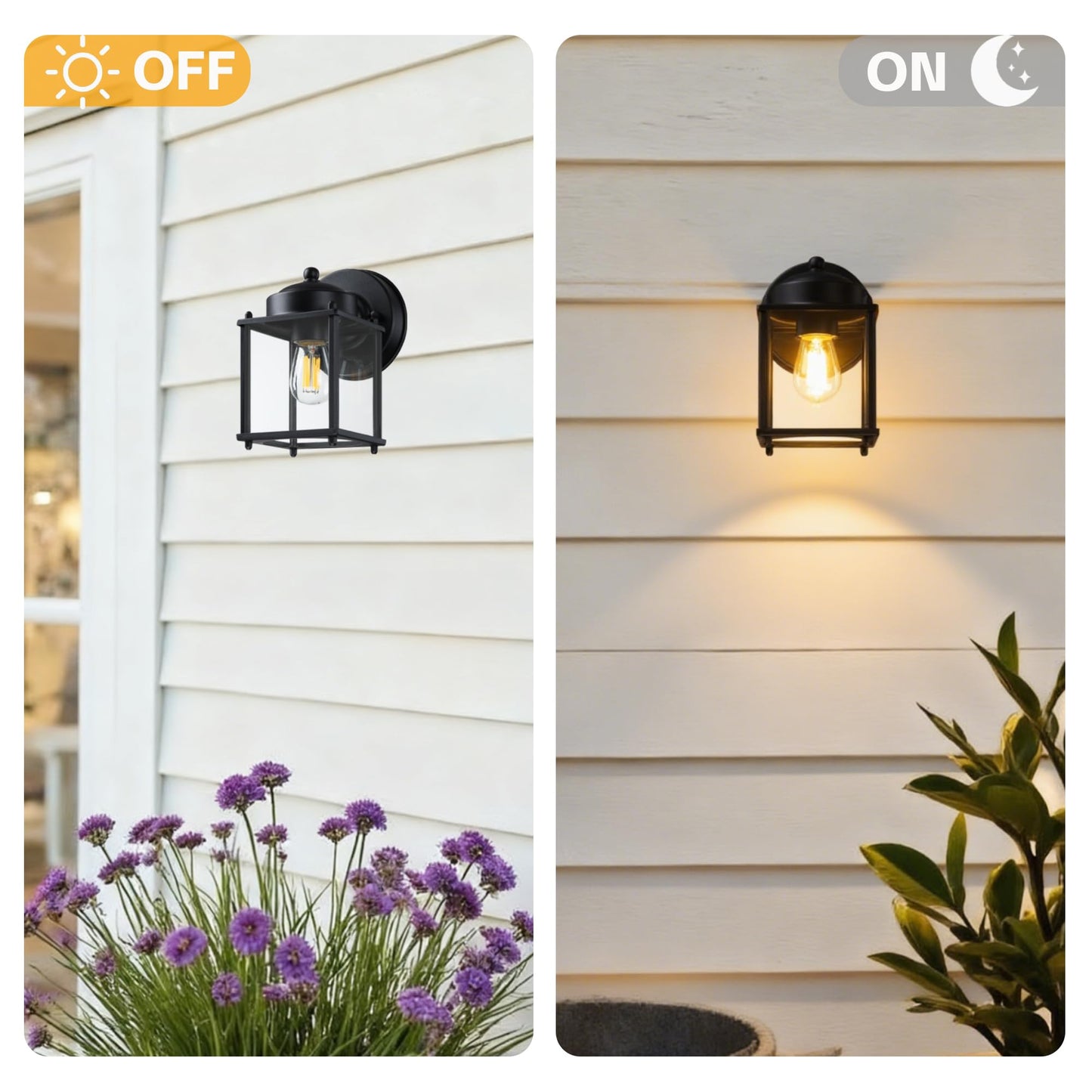 LIT-PaTH Outdoor Wall Lantern, Exterior Waterproof Wall Sconce Light, Proch Lighting Fixture with E26 Socket, Modern Outside Lights for Front Door