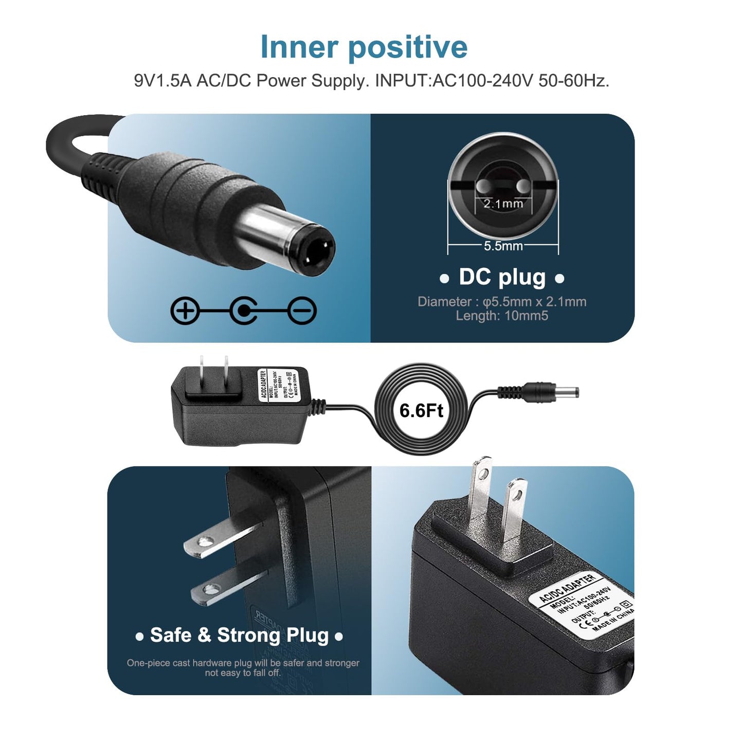 ycwwzzh 9V AC/DC Power Adapter Charger Compatible for DYMO LabelManager LM-160 500TS 100 150 220 P 350 LM210D LM-200, Rhino 6000 5200 4200 Handheld…