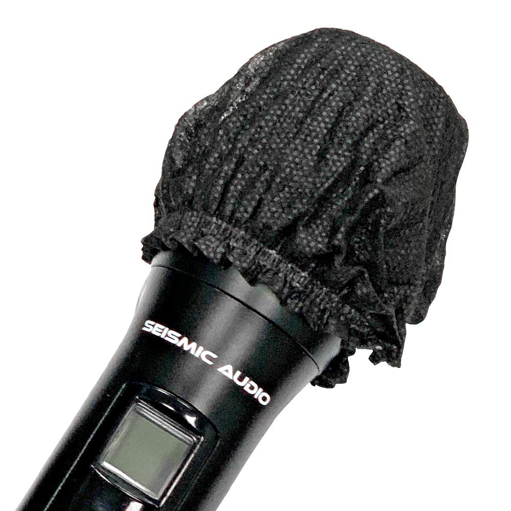 Seismic Audio SA-MicDC - 25 Pairs of Disposable Universal Microphone Covers - Fits Standard O and U Shaped Mics (50 pcs Total)