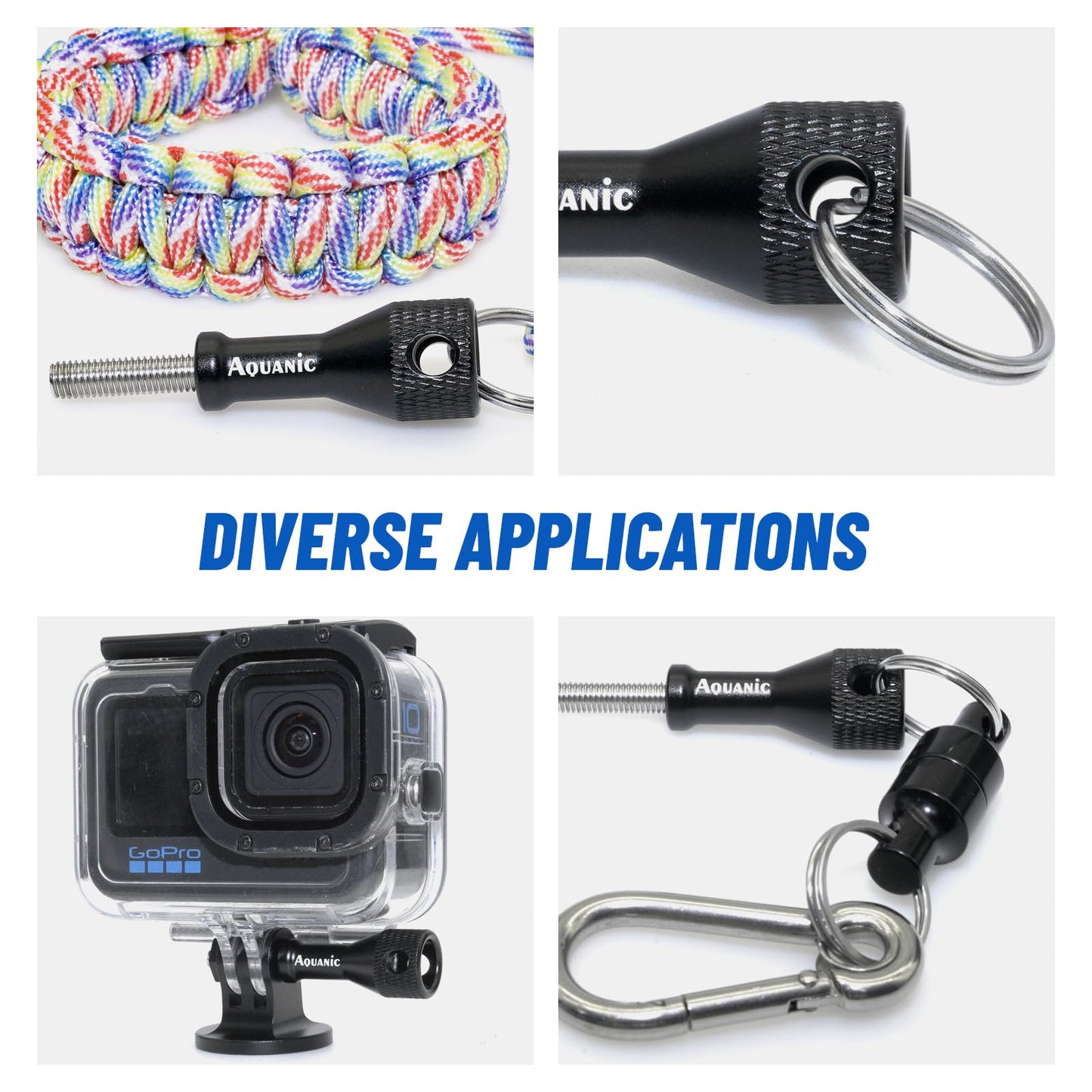 Aquanic Aluminum Alloy Thumbscrew, Camera Replacement Thumb Screw Bolt with Spacer for Gopro Hero 13/12/11/10/9/8/7/6/5/4/3+, DJI Osmo, Insta 360