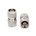 TLS.eagle N Type Connector Male to Male RF Coax Cable Adapter Barrel Connectors Double Male Plug Pack of 2