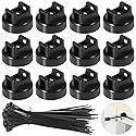 Magnetic Cable Zip Tie Mounts, 50 Pcs Magnets with 200 Pcs Cable Zip Ties, Multipurpose Magnetic Cable Holder for Cable Management, Wire Management