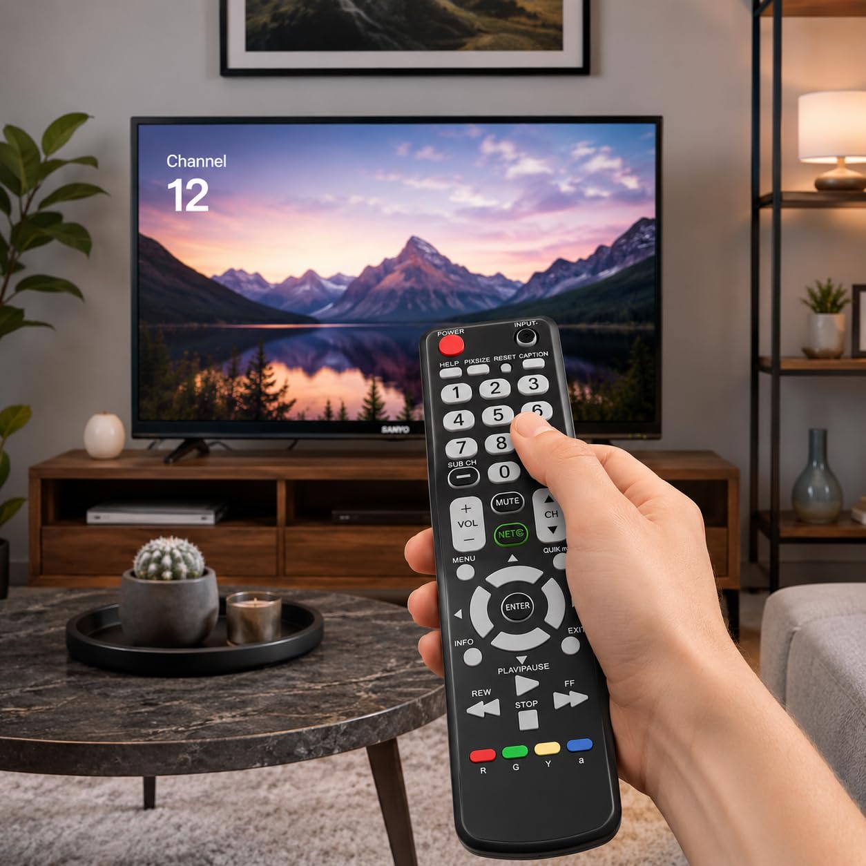 Cerepros TV Remote for All Sanyo TVs