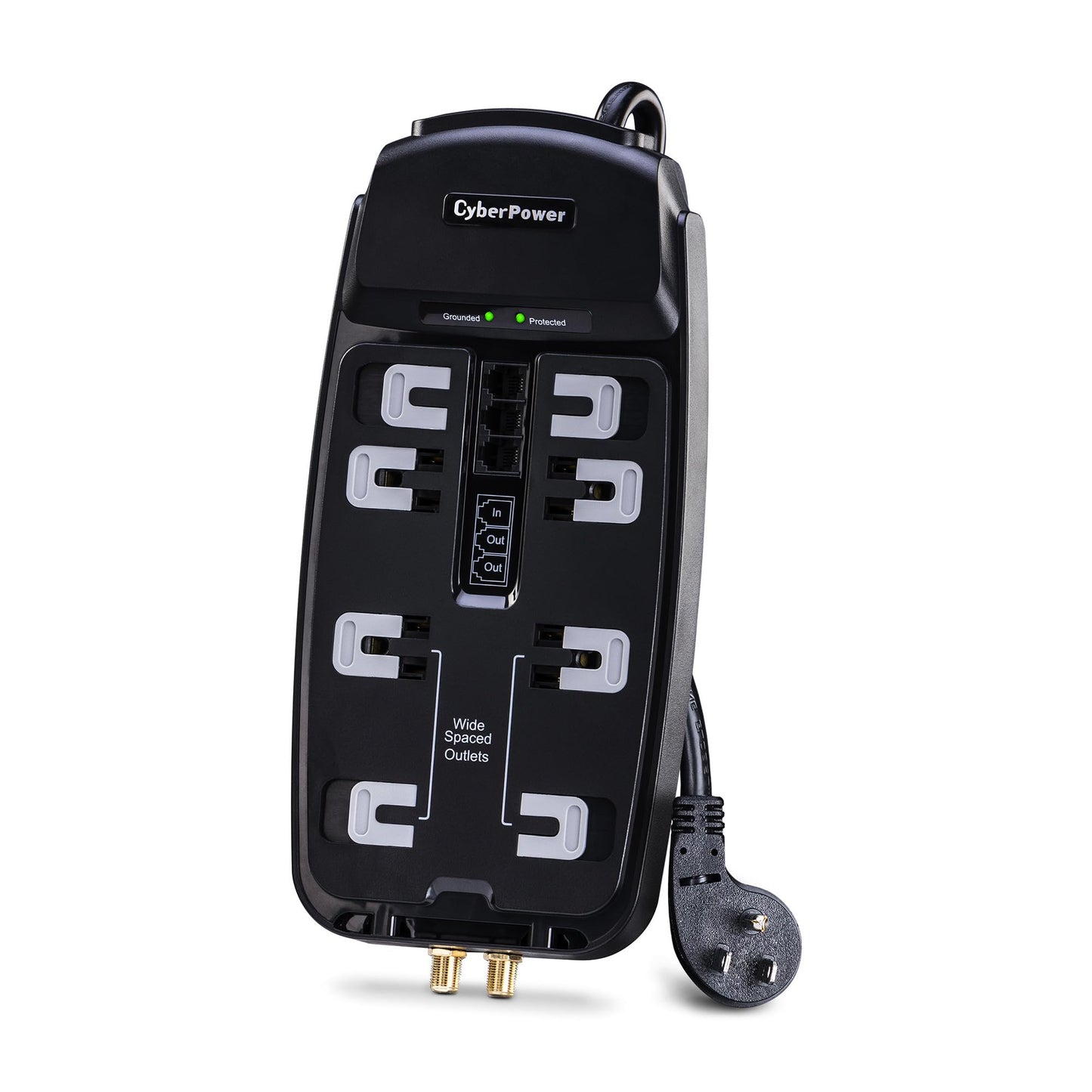 CyberPower CSHT808TC Home Theater Surge Protector, 2850J/125V, 8 Outlets, 8ft Power Cord