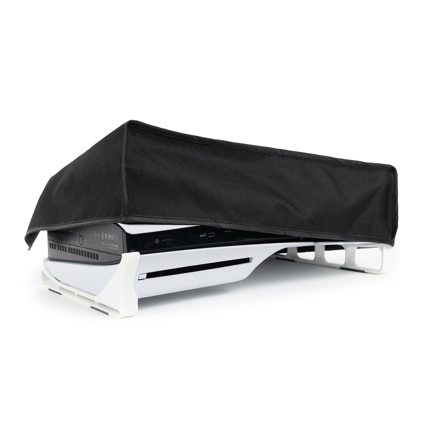 Glistco Horizontal Dust Cover for PS5 Slim Disc/Digital Edition, Anti-Scratch, Dust Protector, Black, S-PS5-DC